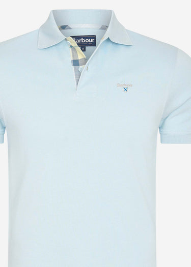 Barbour Polo's  Tartan pique polo - niagra mist 