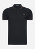 Fred Perry Polo's  Twin tipped fred perry shirt - black whisky brown 