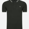 Fred Perry Polo's  Twin tipped fred perry shirt - night green seagrass 
