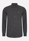 Lyle & Scott Overhemden  Regular fit light weight oxford shirt - gunmetal jet black 