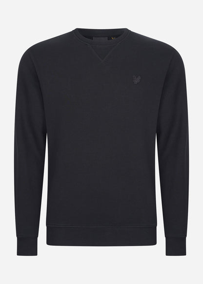 Lyle & Scott Truien  Tonal eagle crew neck sweatshirt - jet black 