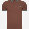 Fred Perry Polo's  Twin tipped fred perry shirt - whisky brown deep mint 