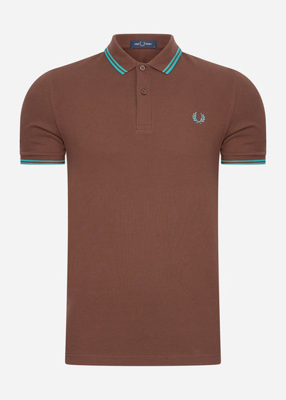 Fred Perry Polo's  Twin tipped fred perry shirt - whisky brown deep mint 