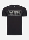 Barbour International T-shirts  Essential large logo tee - black pewter 