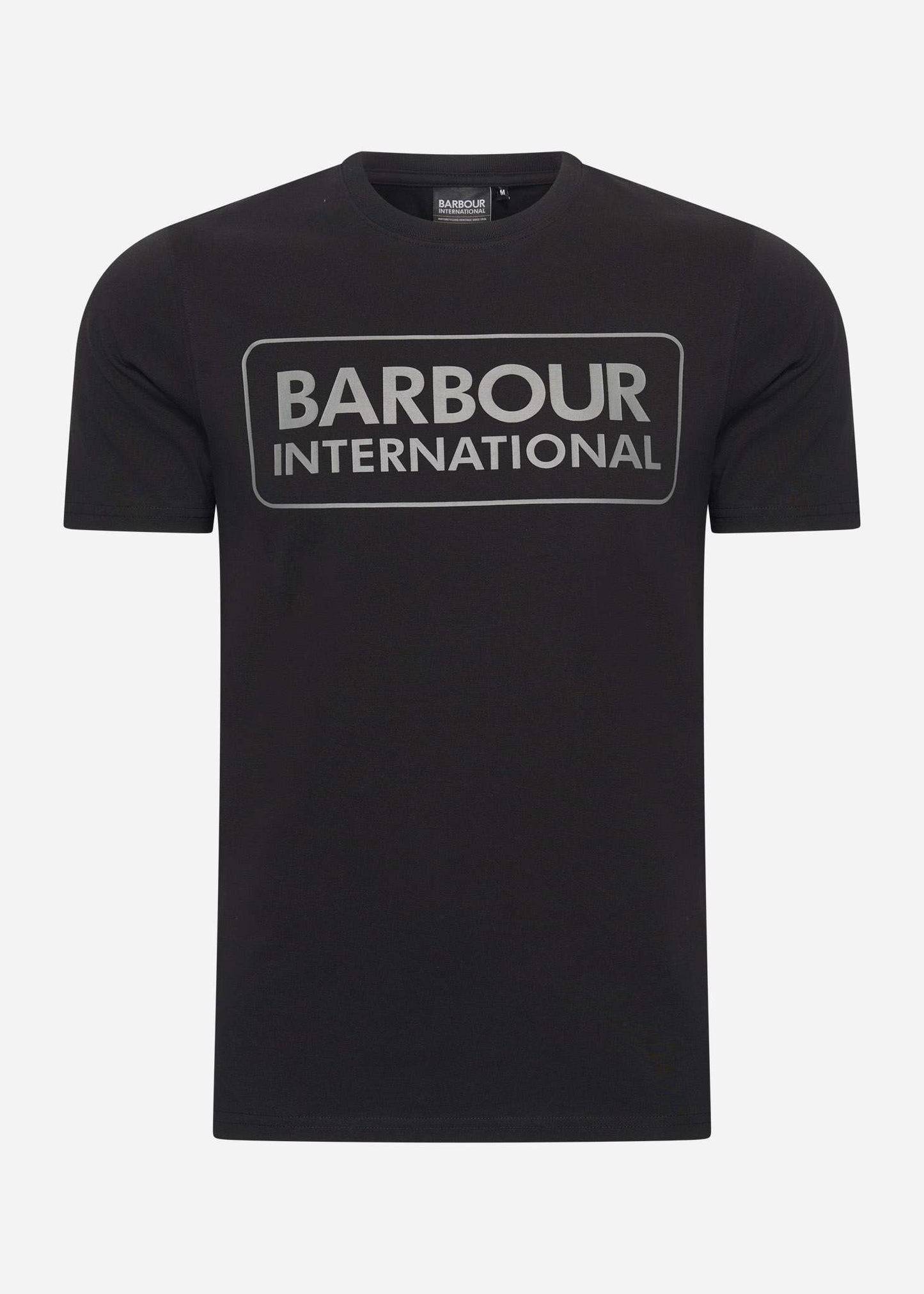 Barbour International T-shirts  Essential large logo tee - black pewter 