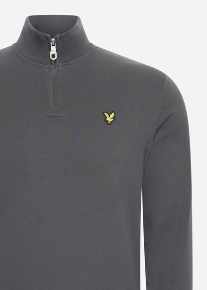 Lyle & Scott Truien  Interlock quarter zip - gunmetal 