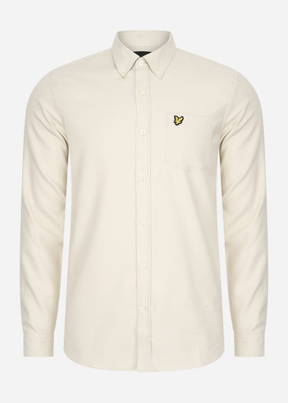 Lyle & Scott Overhemden  Plain flannel shirt - cove 