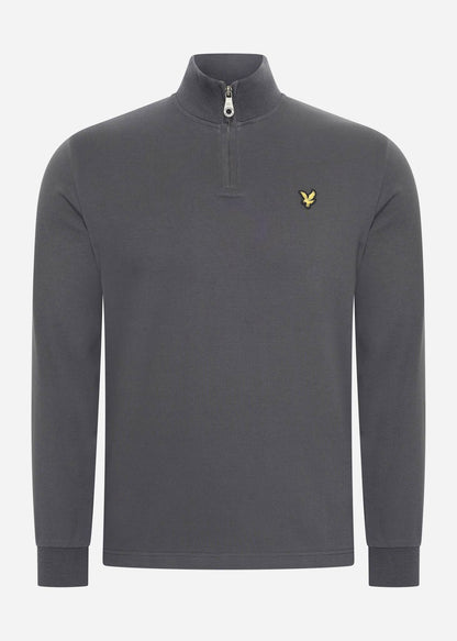 Lyle & Scott Truien  Interlock quarter zip - gunmetal 