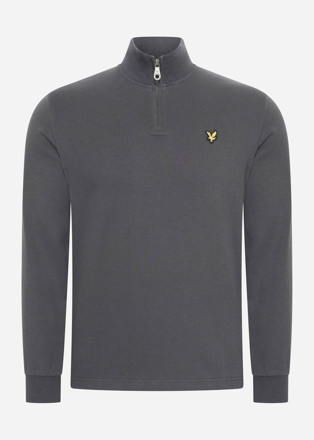 Lyle & Scott Pullover Loopback quarter zip sweat - gunmetal