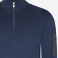 Barbour International Truien  Blades cotton half zip jumper - navy 