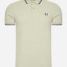 Fred Perry Polo's  Twin tipped fred perry shirt - seagrass light rust french navy 