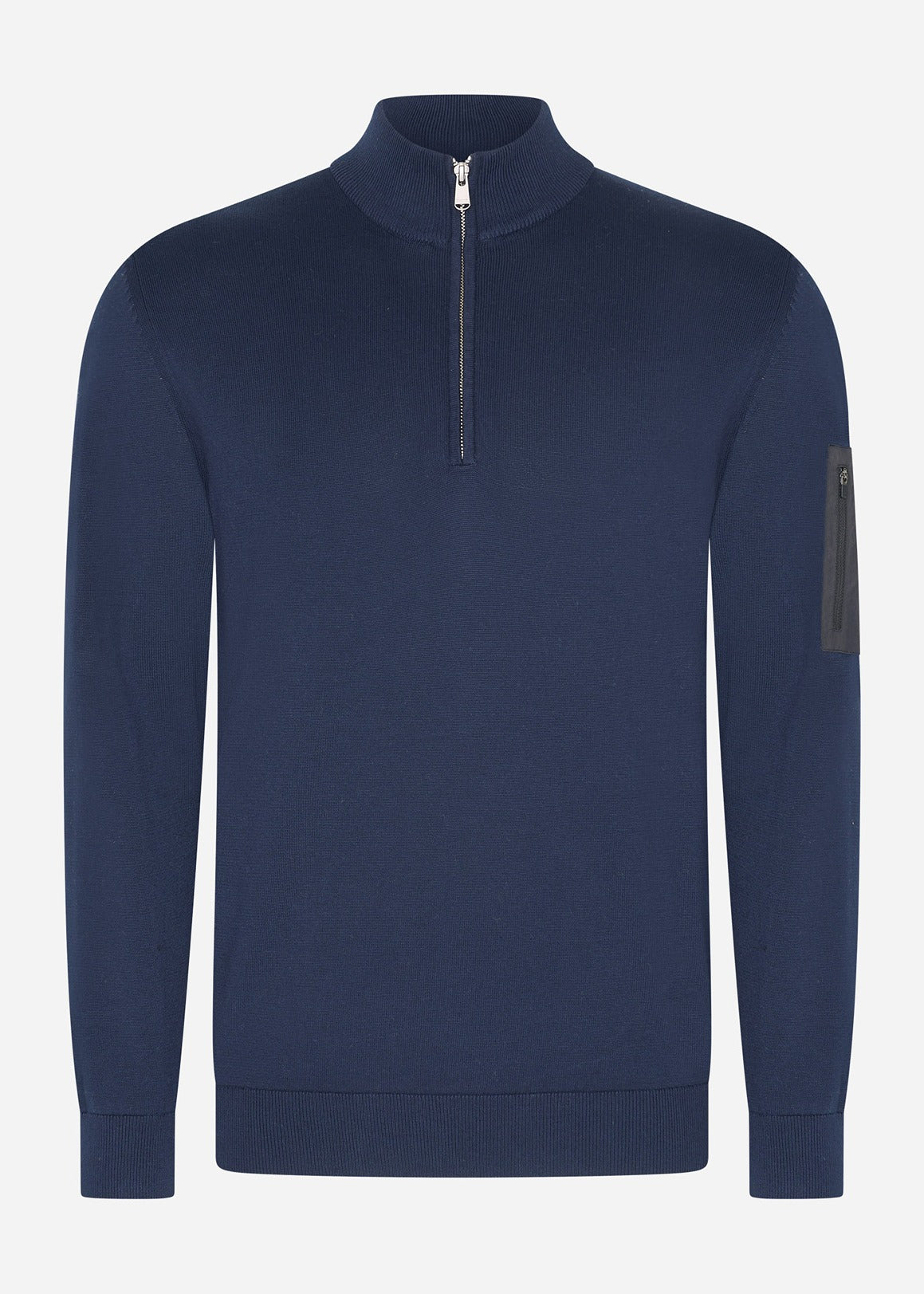 Barbour International Truien  Blades cotton half zip jumper - navy 