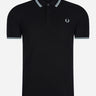 Fred Perry Polo's  Twin tipped fred perry shirt - black light ice 