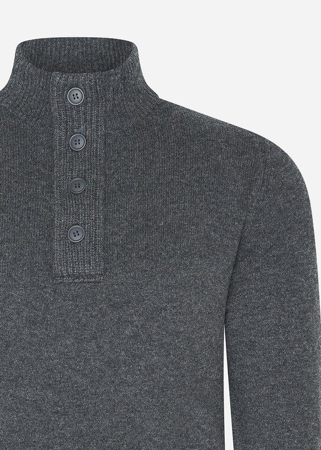 Barbour Pullover  Essential patch half zip knitted jumper - charcoal 