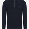 Fred Perry Truien  Waffle stitch half zip jumper - navy 