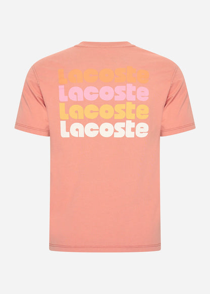 Lacoste T-shirts  Lacoste backprint tee - sierra red 