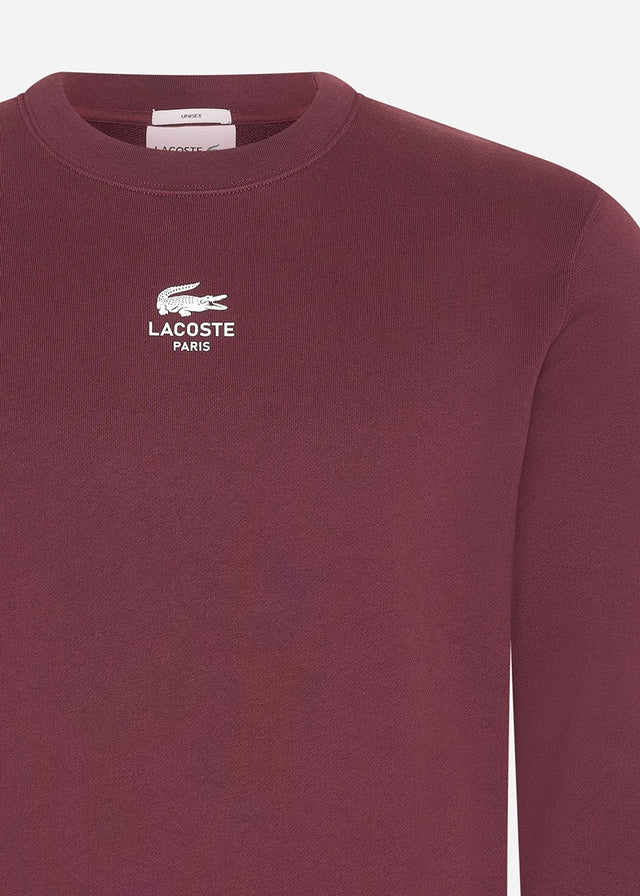 Lacoste Pullover  Sweatshirt logo print- expresso 