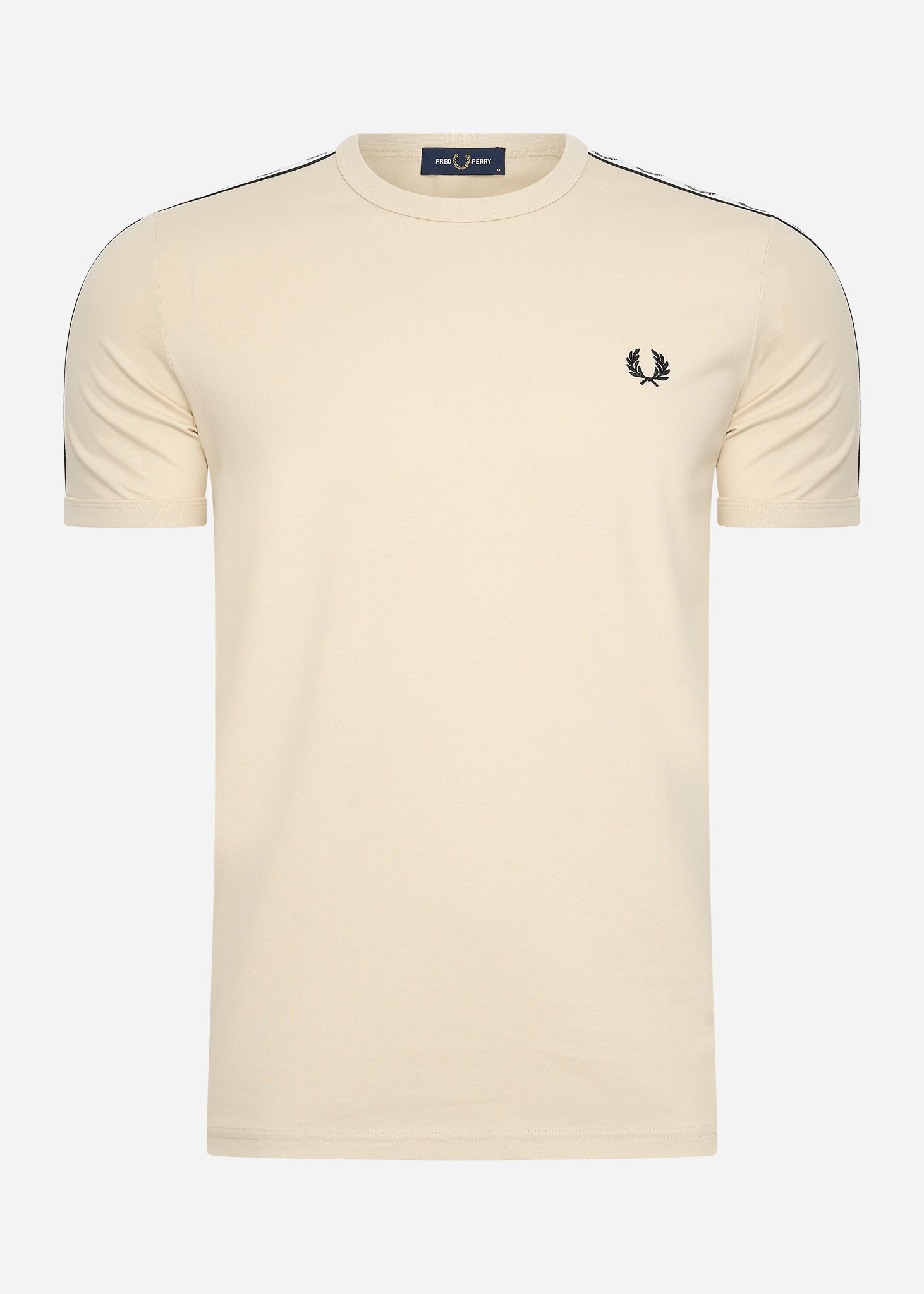 Fred Perry T-shirts  Taped ringer t-shirt - oatmeal 