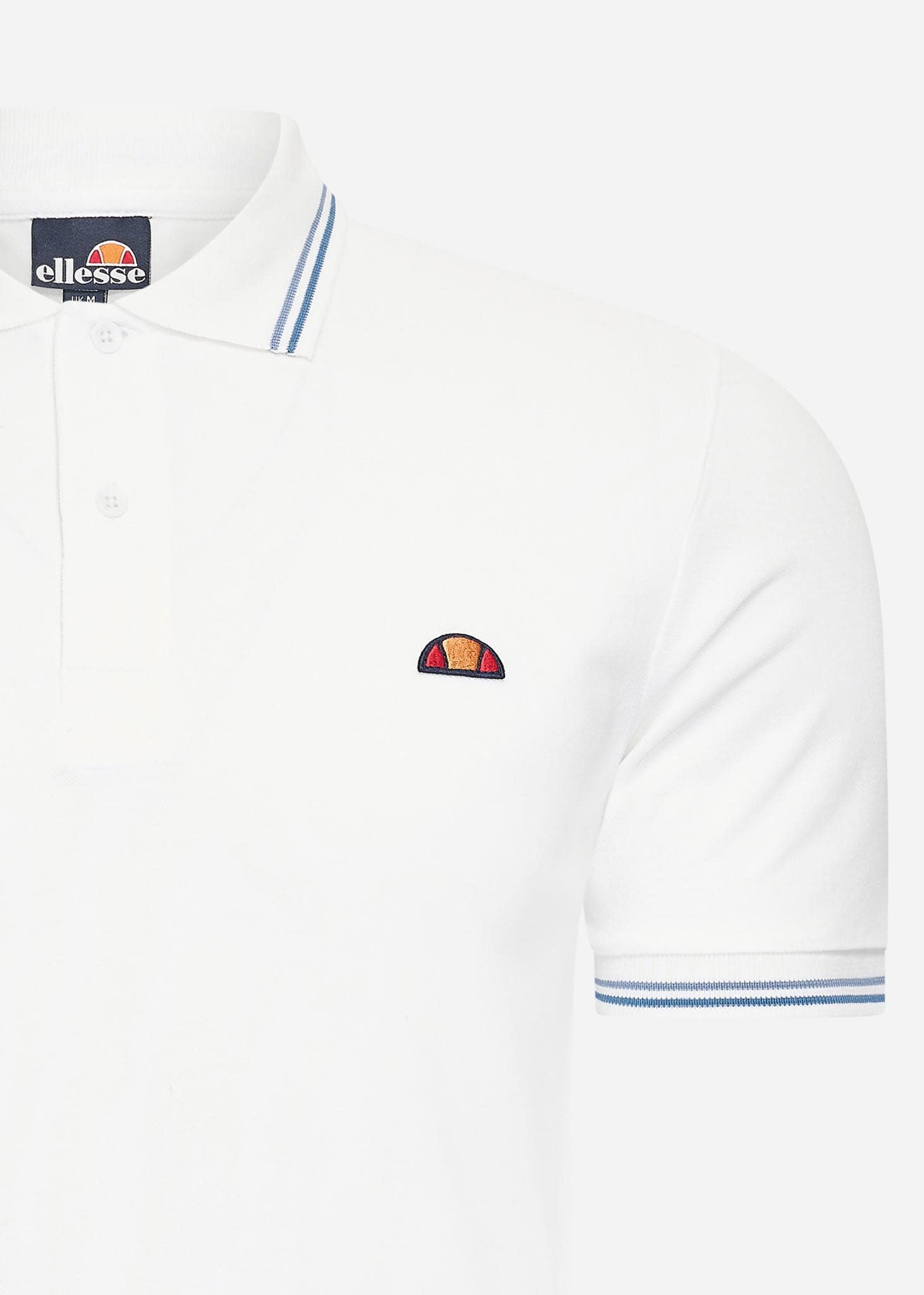 Ellesse Polo's  Rooks polo - white light blue dark blue 