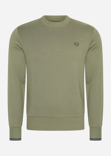 Fred Perry Truien  Crew neck sweatshirt - laurel wreath green night green 