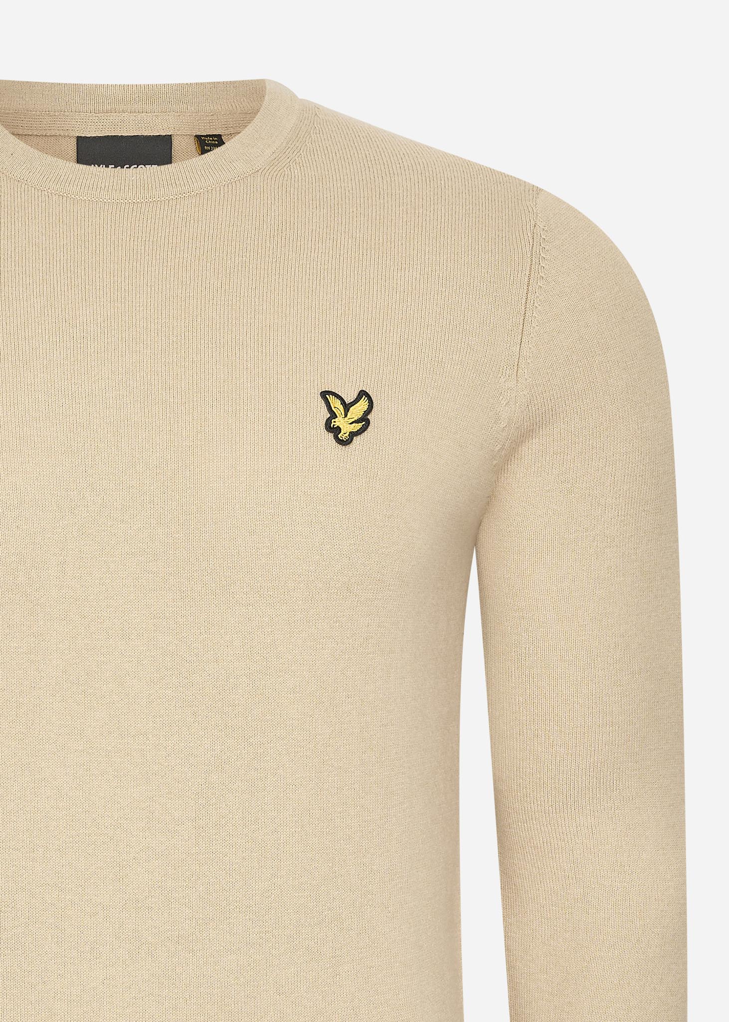 Lyle & Scott Truien  Cotton merino crew jumper - cairngorms khaki 