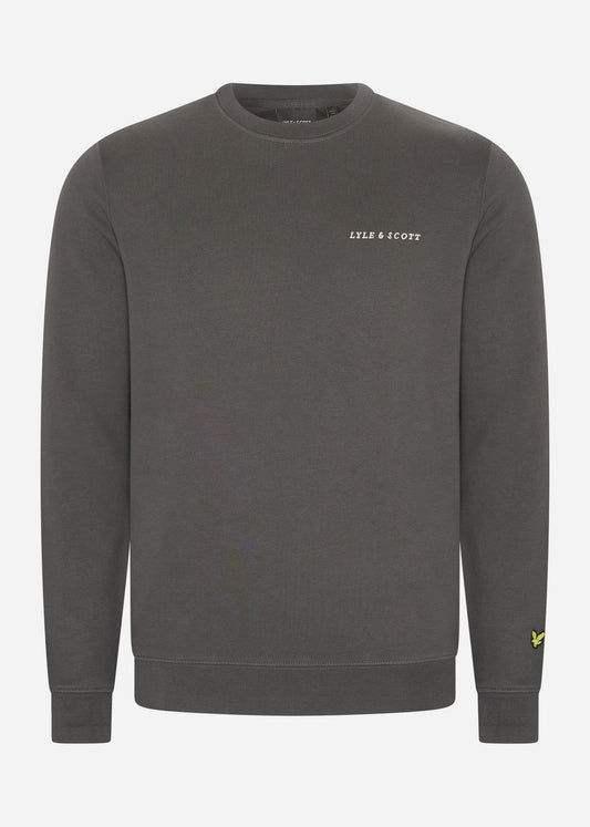 Lyle & Scott Truien  Embroidered crew neck sweatshirt - gunmetal cove 