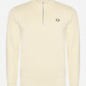 Fred Perry Truien  Half zip sweatshirt - oatmeal whisky brown 