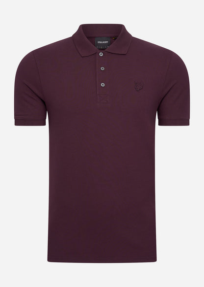 Lyle & Scott Polo's  Tonal eagle polo shirt - burgundy 