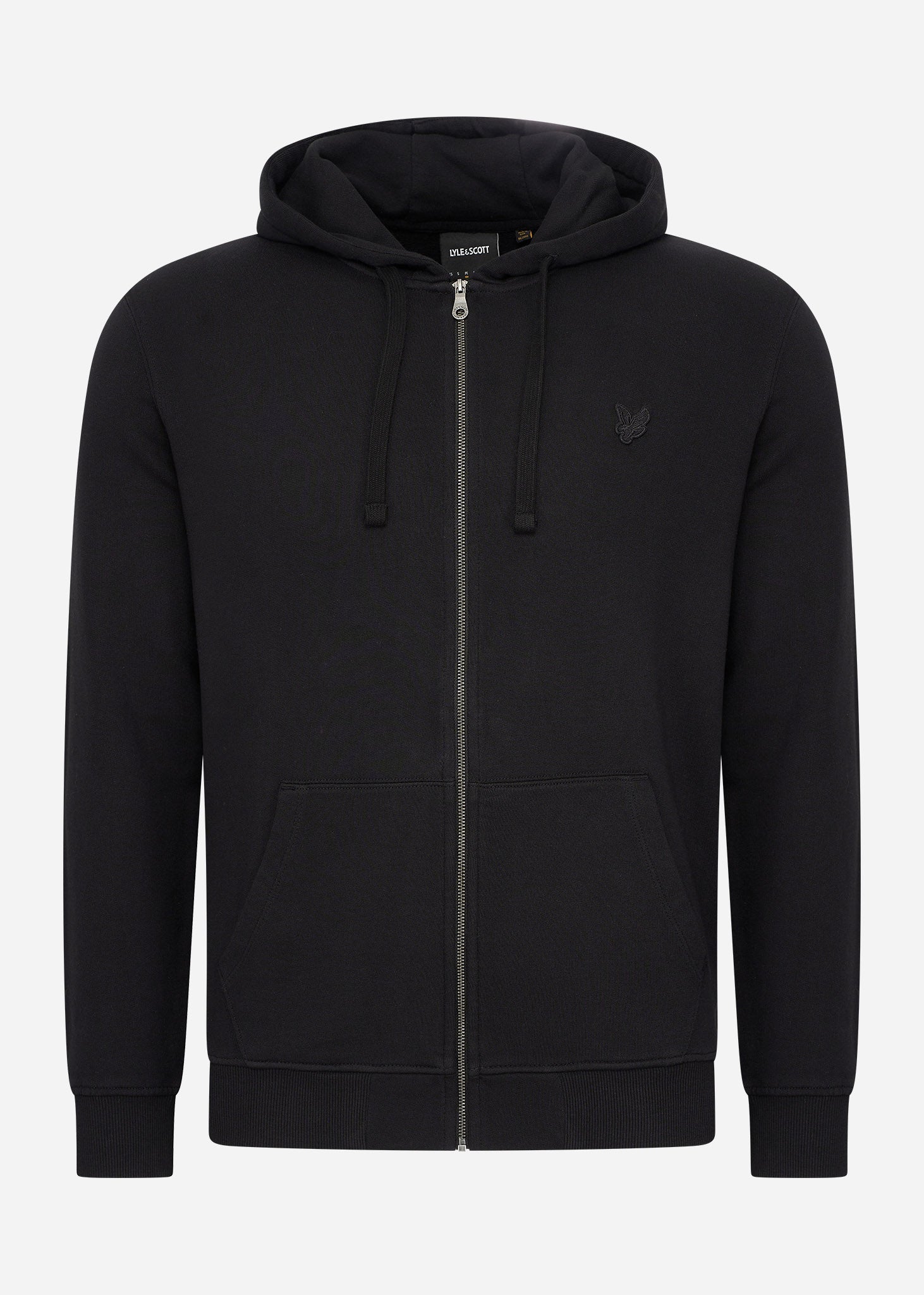 Lyle & Scott Vesten  Tonal eagle zip through hoodie - jet black 