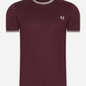 Fred Perry T-shirts  Twin tipped t-shirt - oxblood 
