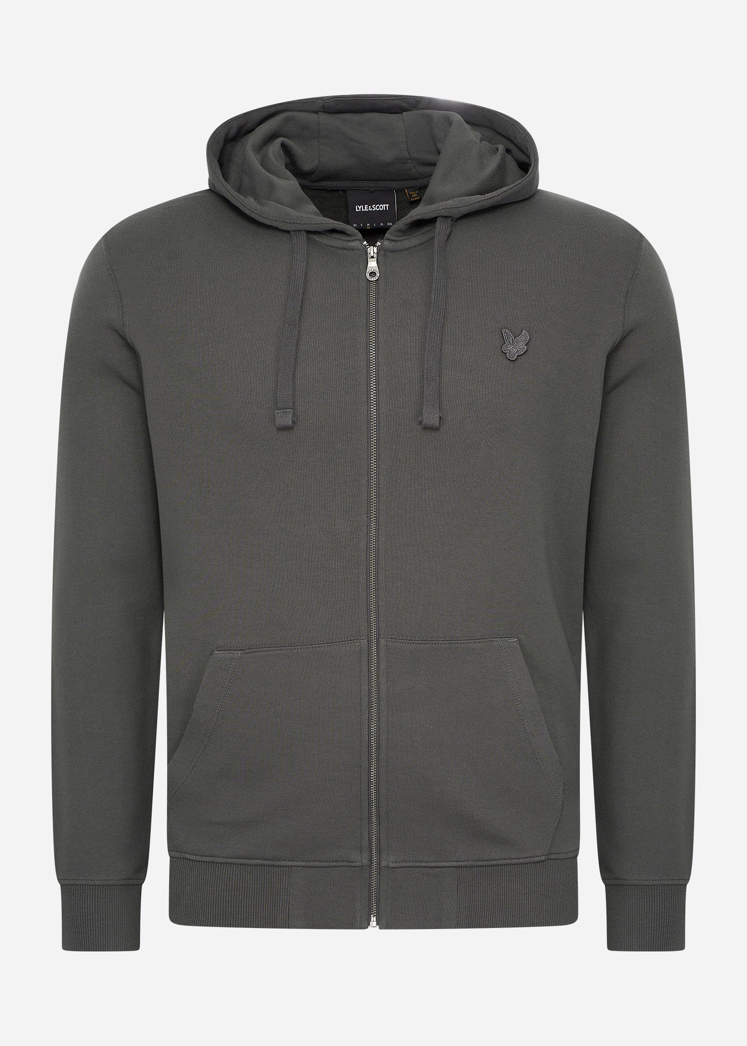 Lyle & Scott Vesten  Tonal eagle zip through hoodie - gunmetal 