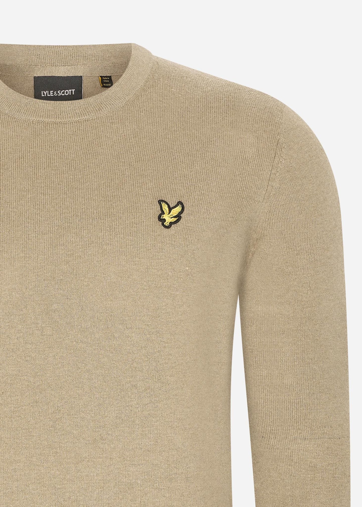 Lyle & Scott Truien  Cotton merino crew neck jumper - sage uniform 