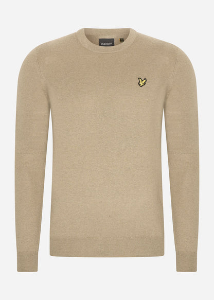 Lyle & Scott Truien  Cotton merino crew neck jumper - sage uniform 