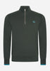 Fred Perry Truien  Half zip sweatshirt - night green runaway bay ocean 