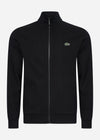 Lacoste Vesten  Brushed fleece zip through sweater - black 