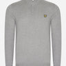 Lyle & Scott Truien  Cotton merino quarter zip jumper - mid grey marl 