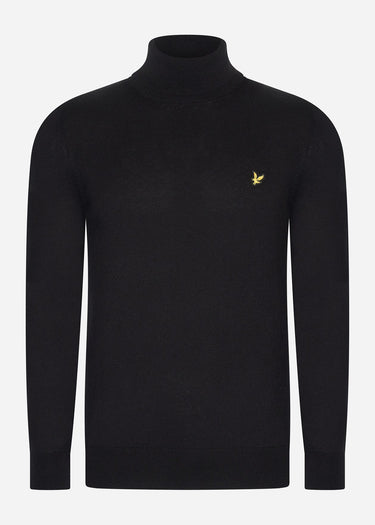 Lyle & Scott Truien  Cotton merino turtleneck jumper - jet black 
