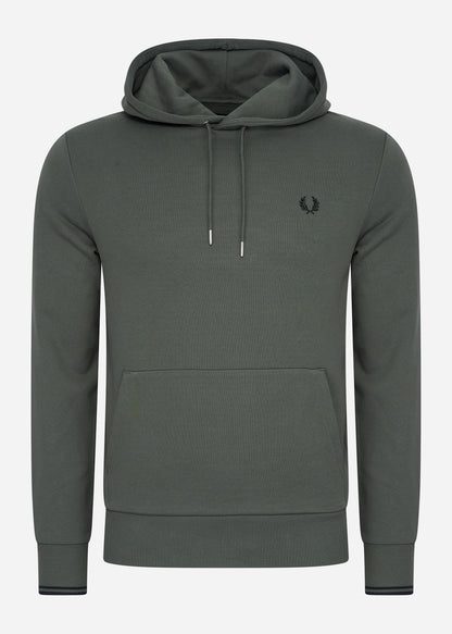 Fred Perry Hoodies  Tipped hooded sweatshirt - field green 