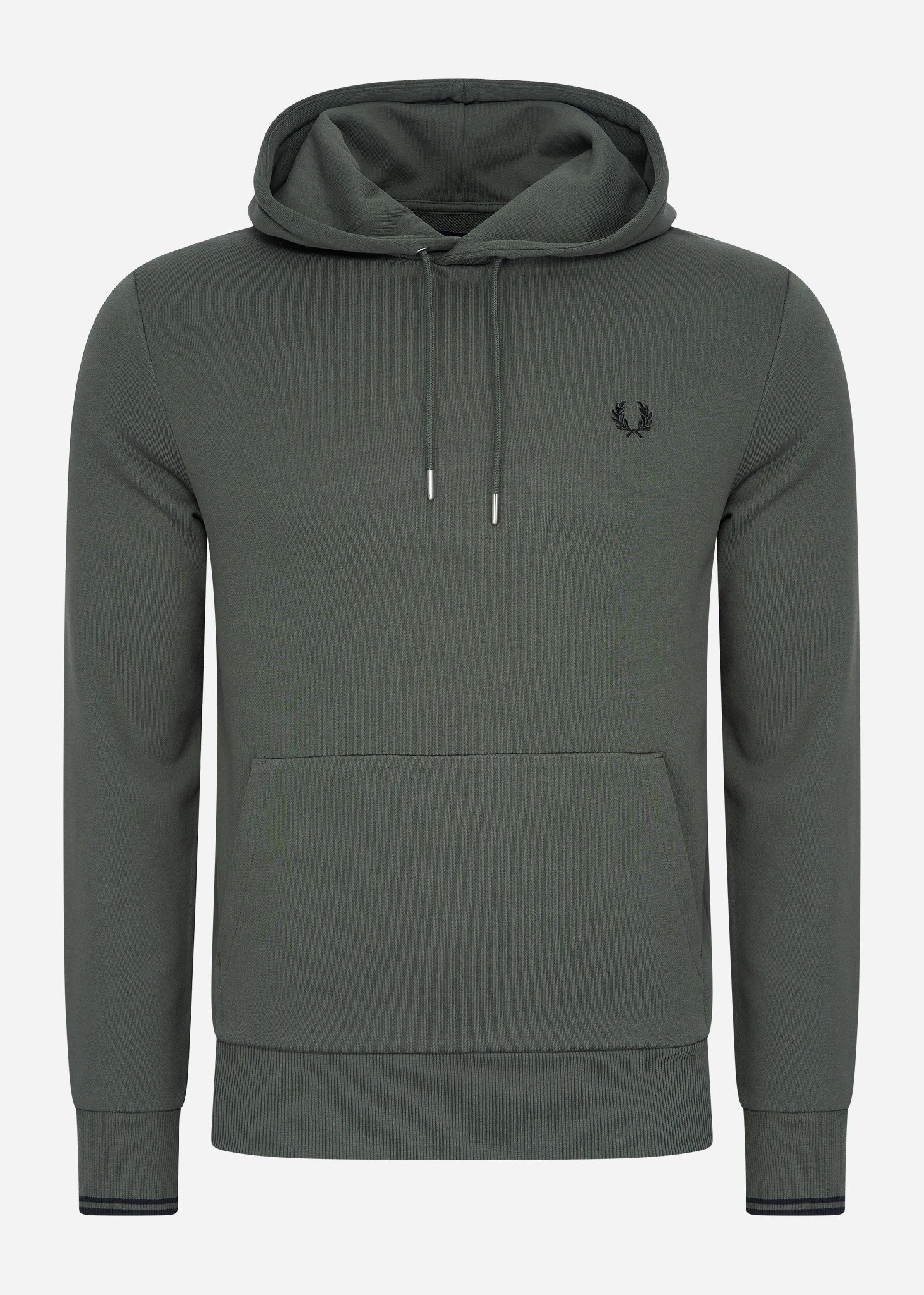 Fred Perry Hoodies  Tipped hooded sweatshirt - field green 