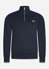 Fred Perry Truien 3 Pack half zip sweatshirt - navy - whisky brown porridge marl - steel marl