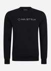 MA.Strum Truien  Chest print crew sweat - jet black 