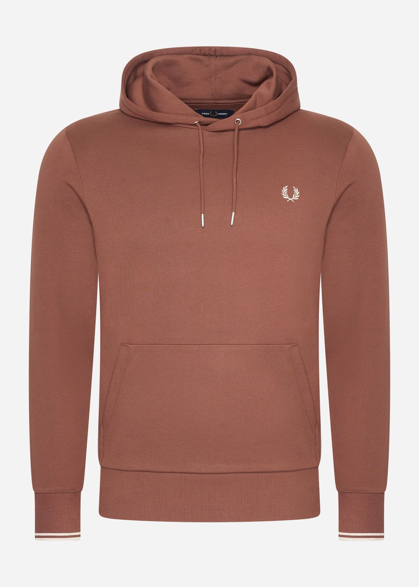 Fred Perry Hoodies  Tipped hooded sweatshirt - whiskey brown porridge marl 