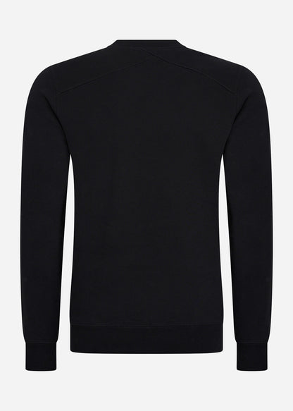 MA.Strum Truien  Chest print crew sweat - jet black 