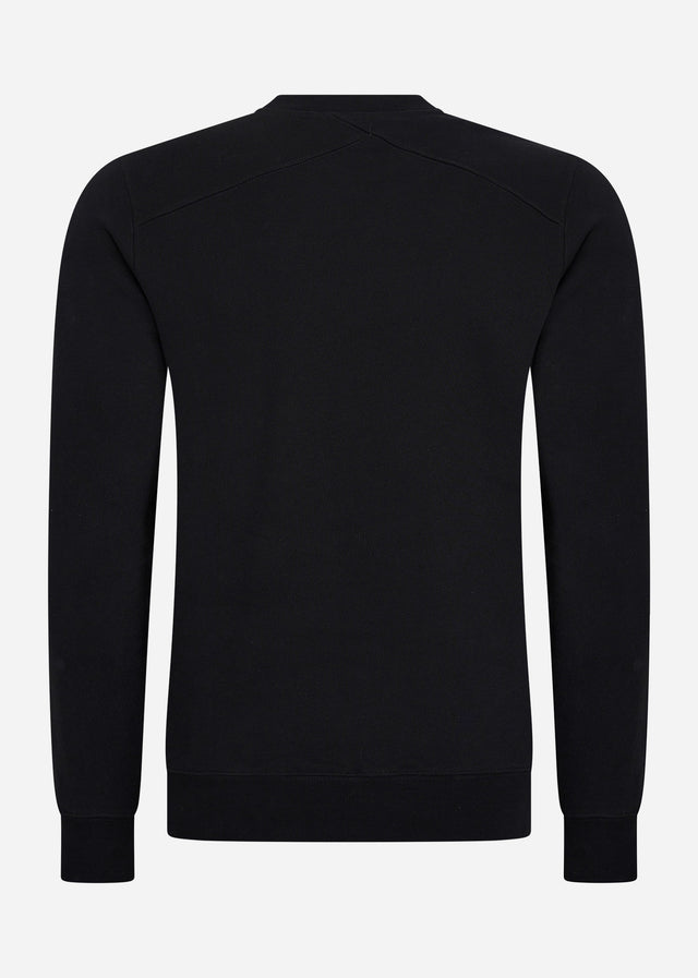 MA.Strum Pullover  Chest print crew sweat - jet black 