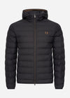 Fred Perry Jassen  Hooded insulated jacket - black 