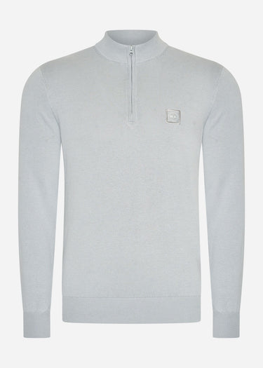 Marshall Artist Truien Siren knitted 1/4 zip - nardo grey