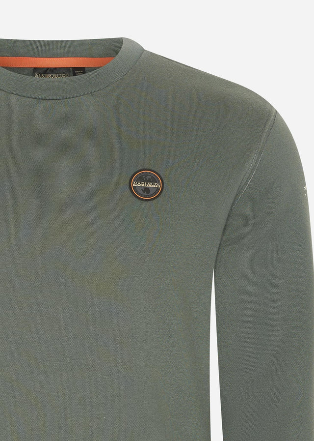 Napapijri Pullover Badge crewneck sweater - green urban (Copy)