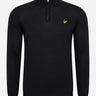 Lyle & Scott Truien  Premium quarter zip merino mix - jet black 