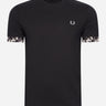 Fred Perry T-shirts  Pixel cuff t-shirt - black 