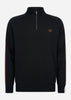 Fred Perry Truien  Chequerboard tape half zip sweat - black 